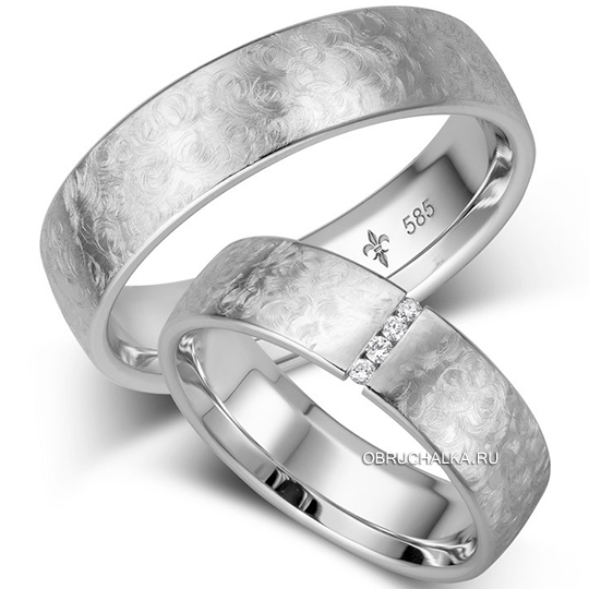 Обручальные кольца из белого золота Giloy 1-00031