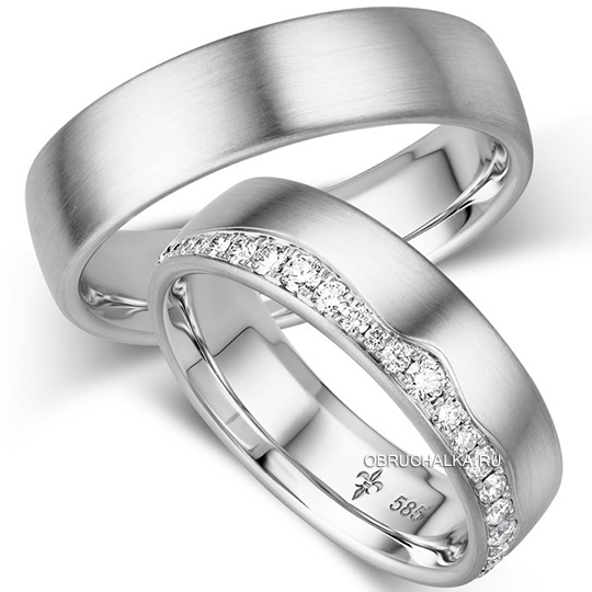 Обручальные кольца из белого золота Giloy 1-00035
