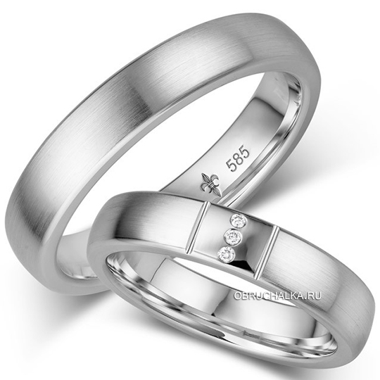 Обручальные кольца из белого золота Giloy 1-00037