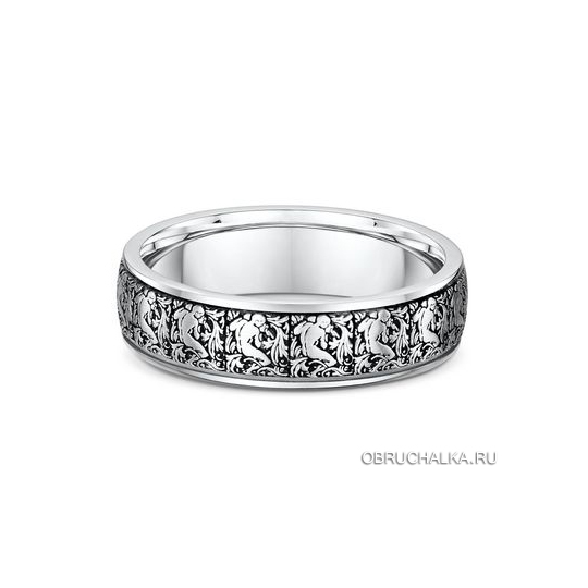 Обручальные кольца из белого золота Dora 125A02-G