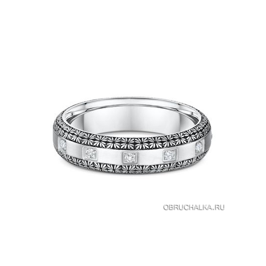 Обручальные кольца из белого золота Dora 131A03-G