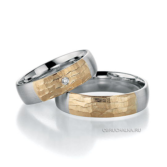 Комбинированные обручальные кольца Fischer 15-30129-055