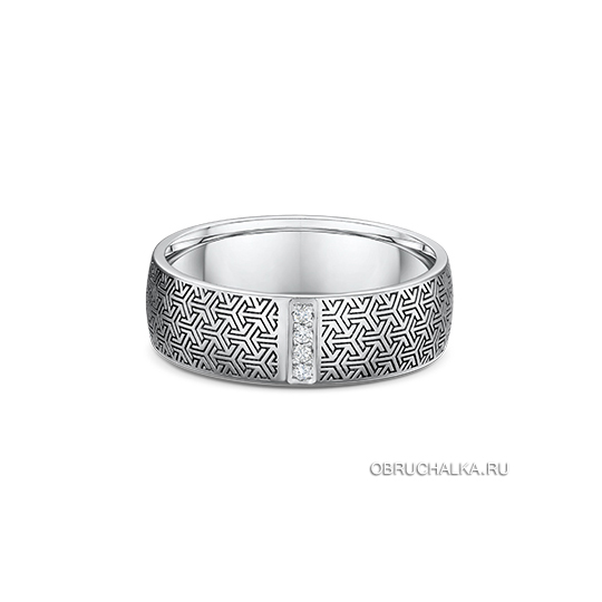 Обручальные кольца из белого золота Dora 207B01-G