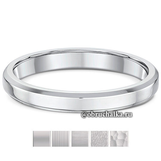 Обручальные кольца из платины 238A10G 3.0x1.9mm