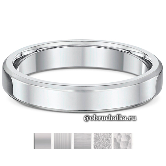 Обручальные кольца из платины 238A11G 4.0x1.9mm