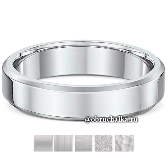 Обручальные кольца из платины 238A12G 5.0x1.9mm