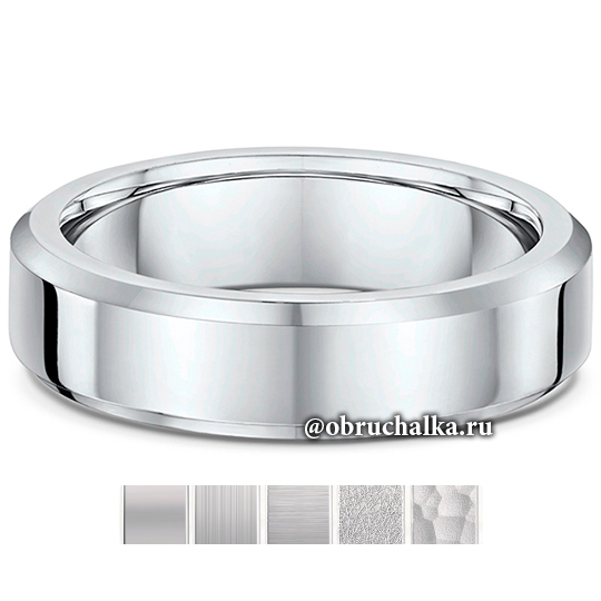 Обручальные кольца из платины 238A16G 6.0x2.4mm
