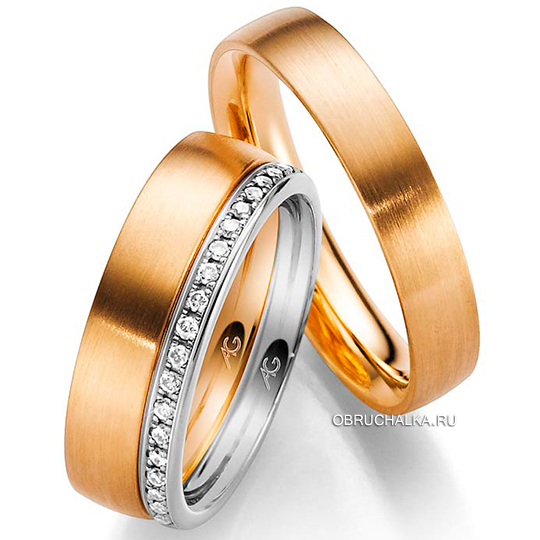Обручальное кольцо дорожка с бриллиантами August Gerstner 28398-4