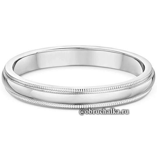 Обручальные кольца из платины 293A16G 3.0x2.0mm
