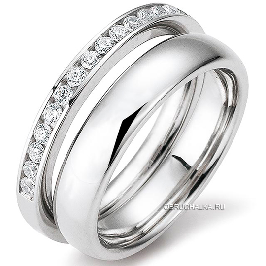 Обручальное кольцо дорожка с бриллиантами August Gerstner 29685-25