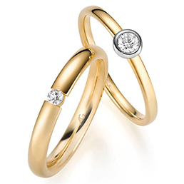 Обручальные кольца из желтого золота August Gerstner
