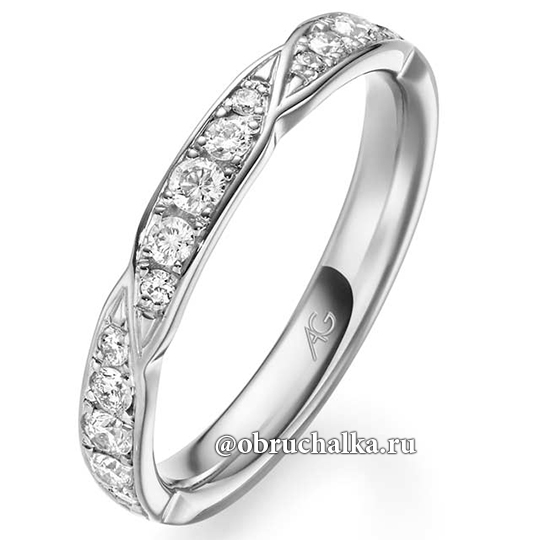 Обручальное кольцо с бриллиантами August Gerstner 29755-3
