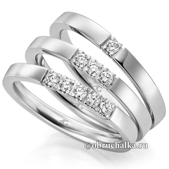 Обручальное кольцо с бриллиантами August Gerstner 29763-25