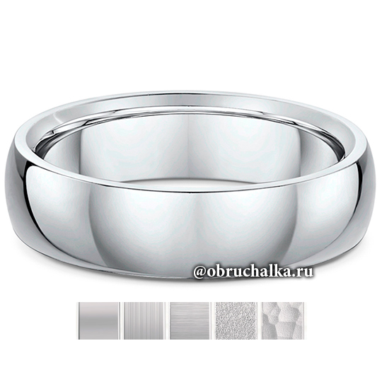 Обручальные кольца из платины 314B02G 6.0x2.2mm