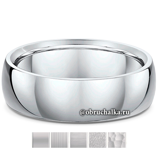 Обручальные кольца из платины 314B03G 7.0x2.2mm
