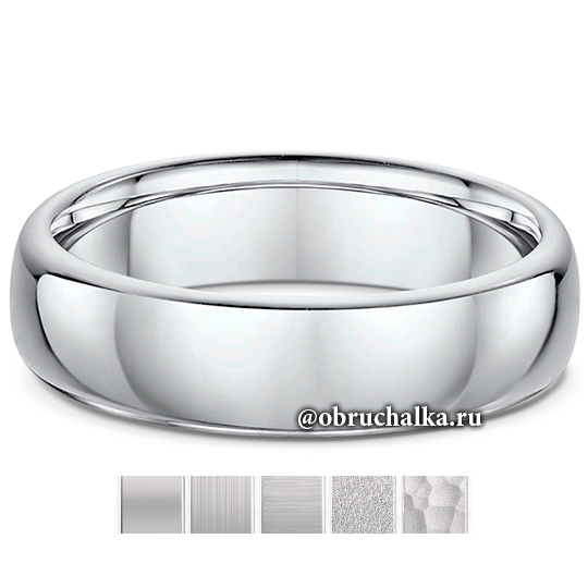 Обручальные кольца из платины 319B01G 6.0x1.8mm
