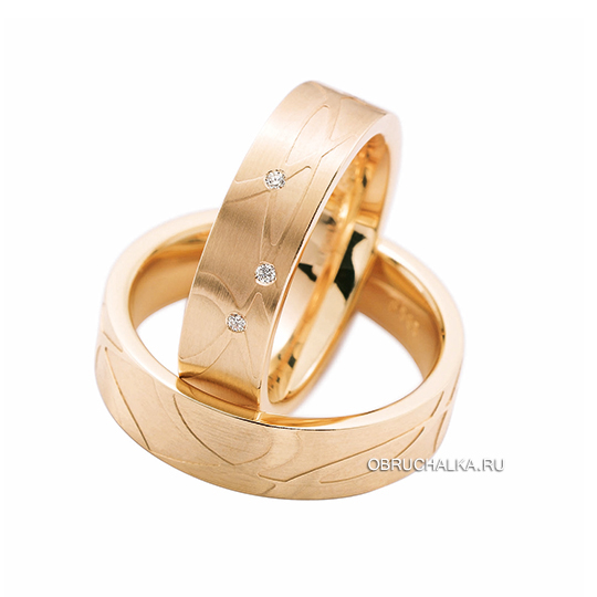 Обручальные кольца из абрикосового золота Fischer 38-05373-060