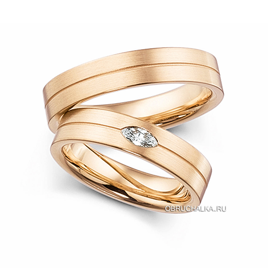 Обручальные кольца из абрикосового золота Fischer 38-05418-050
