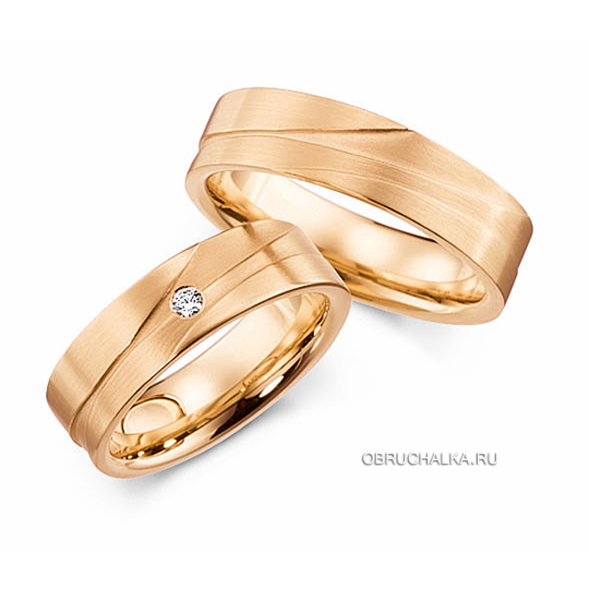 Обручальные кольца из абрикосового золота Fischer 38-05439-060