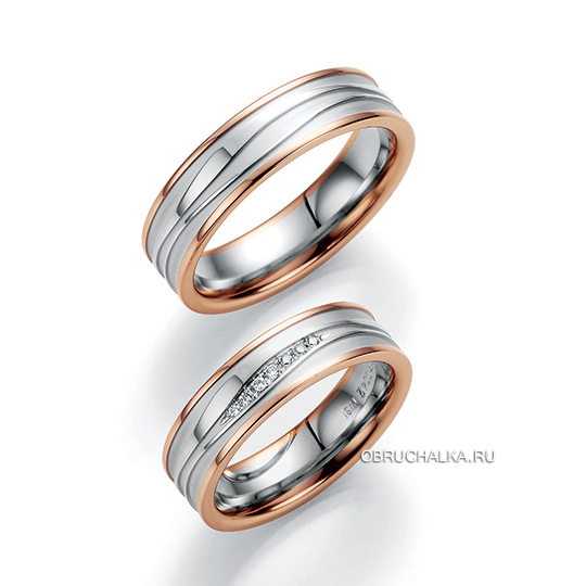 Комбинированные обручальные кольца Fischer 38-05509-060