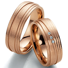 Обручальные кольца из красного золота Fischer