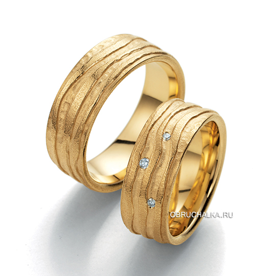 Обручальные кольца из абрикосового золота Fischer 38-05593-080