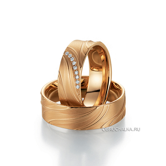 Обручальные кольца из абрикосового золота Fischer 38-07154-070