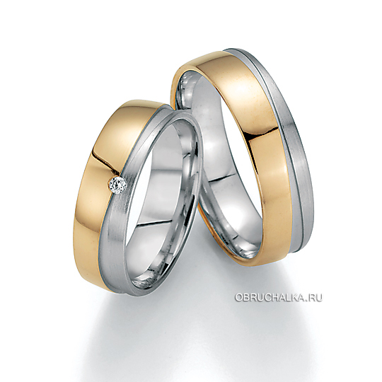 Комбинированные обручальные кольца Fischer 38-07255-060