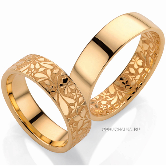 Обручальные кольца из абрикосового золота Fischer 38-07434-060