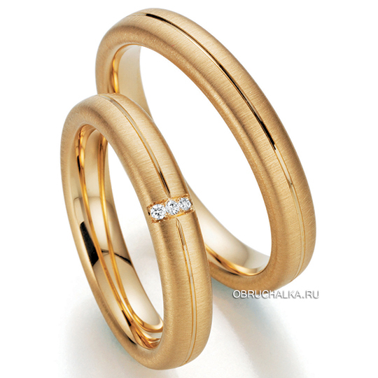 Обручальные кольца из абрикосового золота Fischer 38-07486-040