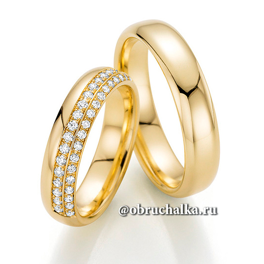 Обручальные кольца из желтого золота Fischer 38-07639-050