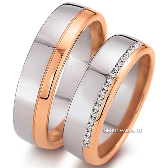 Обручальное кольцо дорожка с бриллиантами August Gerstner 4-20878-6