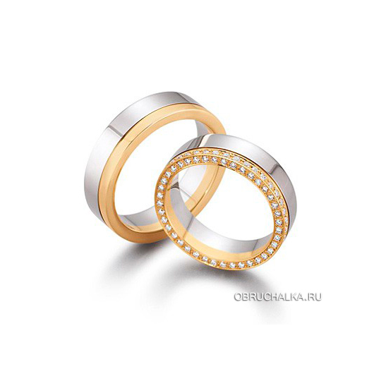 Обручальное кольцо дорожка с бриллиантами August Gerstner 4-28004-6