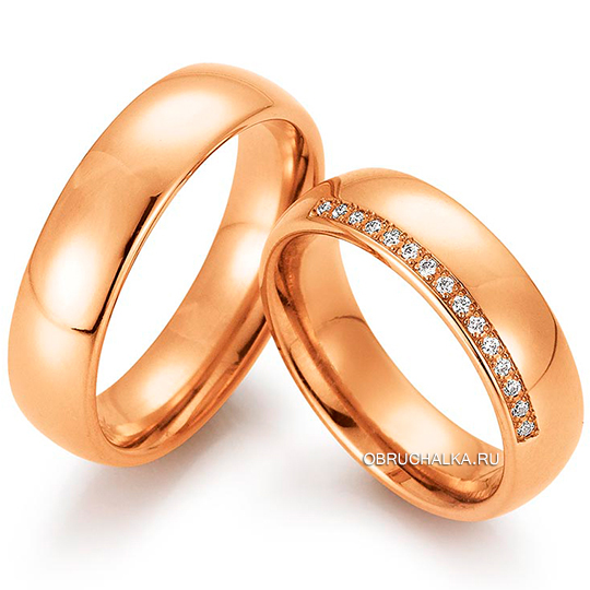Обручальное кольцо дорожка с бриллиантами August Gerstner 4-28315-6