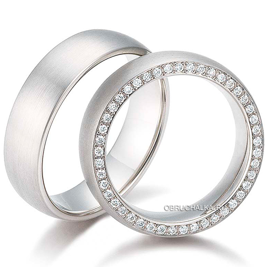Обручальное кольцо дорожка с бриллиантами August Gerstner 4-28363-6