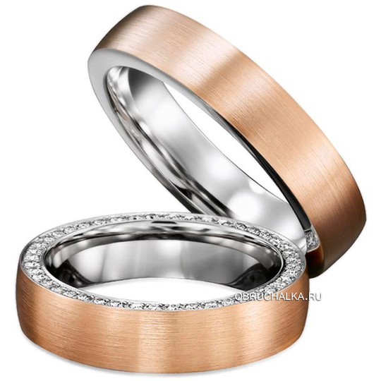 Обручальное кольцо дорожка с бриллиантами August Gerstner 4-28372-5