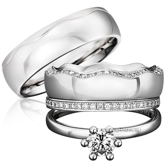 Обручальные кольца с бриллиантами August Gerstner 4-28377-65