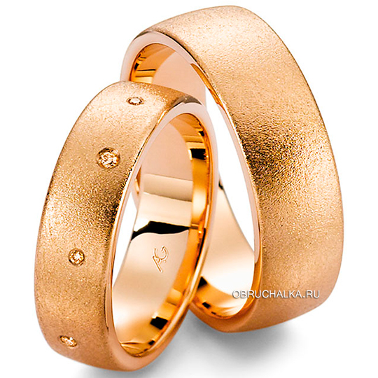 Обручальные кольца из абрикосового золота August Gerstner 4-28417-6