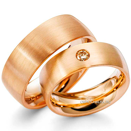 Обручальные кольца из абрикосового золота August Gerstner 4-28427-7