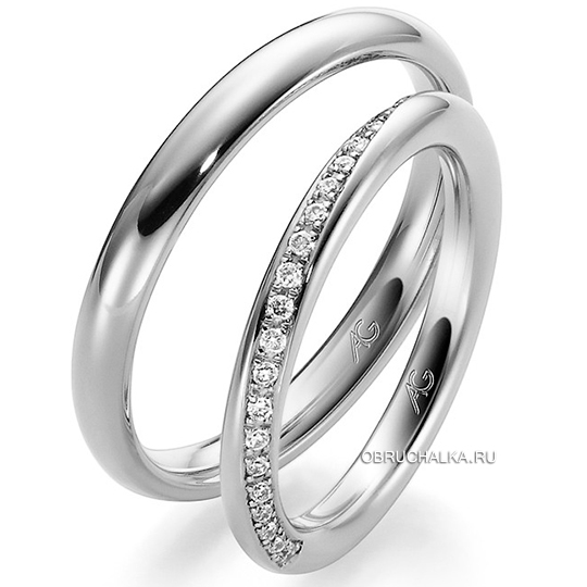 Обручальное кольцо дорожка с бриллиантами August Gerstner 4-28457-25