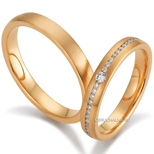 Обручальное кольцо дорожка с бриллиантами August Gerstner 4-28506-35