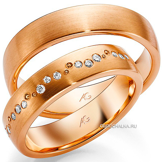 Обручальные кольца из абрикосового золота August Gerstner 4-28517-5