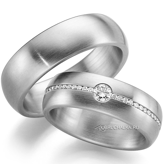 Обручальное кольцо дорожка с бриллиантами August Gerstner 4-28524-7