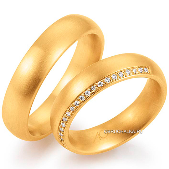 Обручальное кольцо дорожка с бриллиантами August Gerstner 4-28585-55