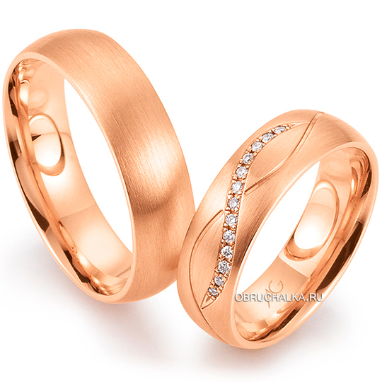 Обручальные кольца из красного золота August Gerstner 4-28590-6