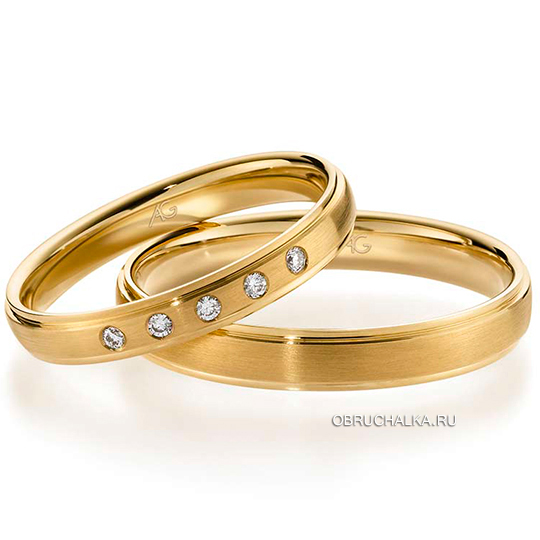 Обручальные кольца из желтого золота August Gerstner 4-28695-3