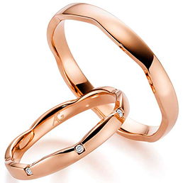Обручальные кольца из красного золота August Gerstner