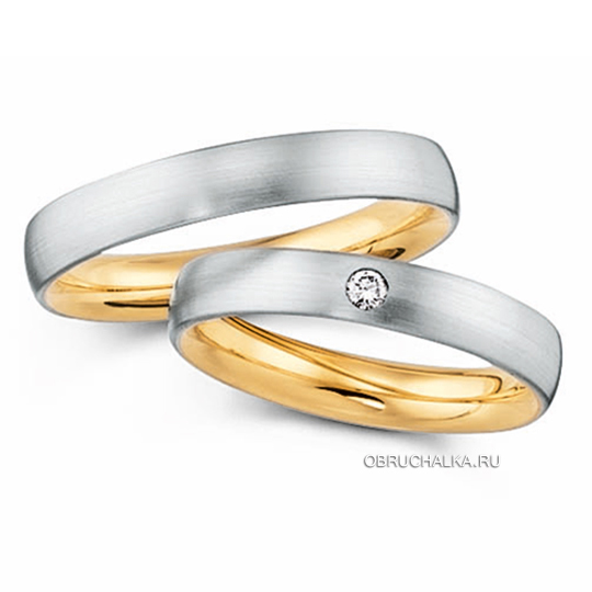 Комбинированные обручальные кольца Fischer 48-14541-040