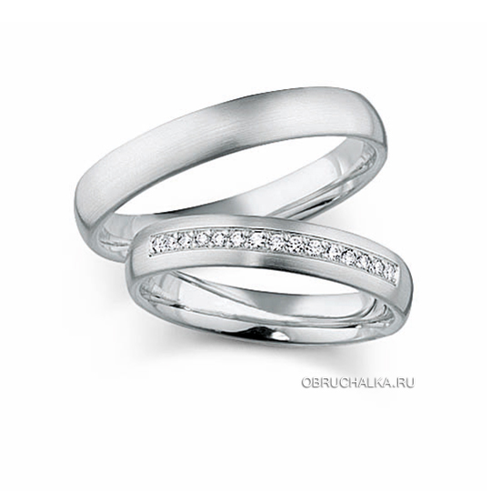 Обручальные кольца из белого золота Fischer 48-14641-040