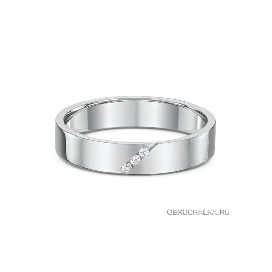 Обручальные кольца из белого золота Dora 606A01-G